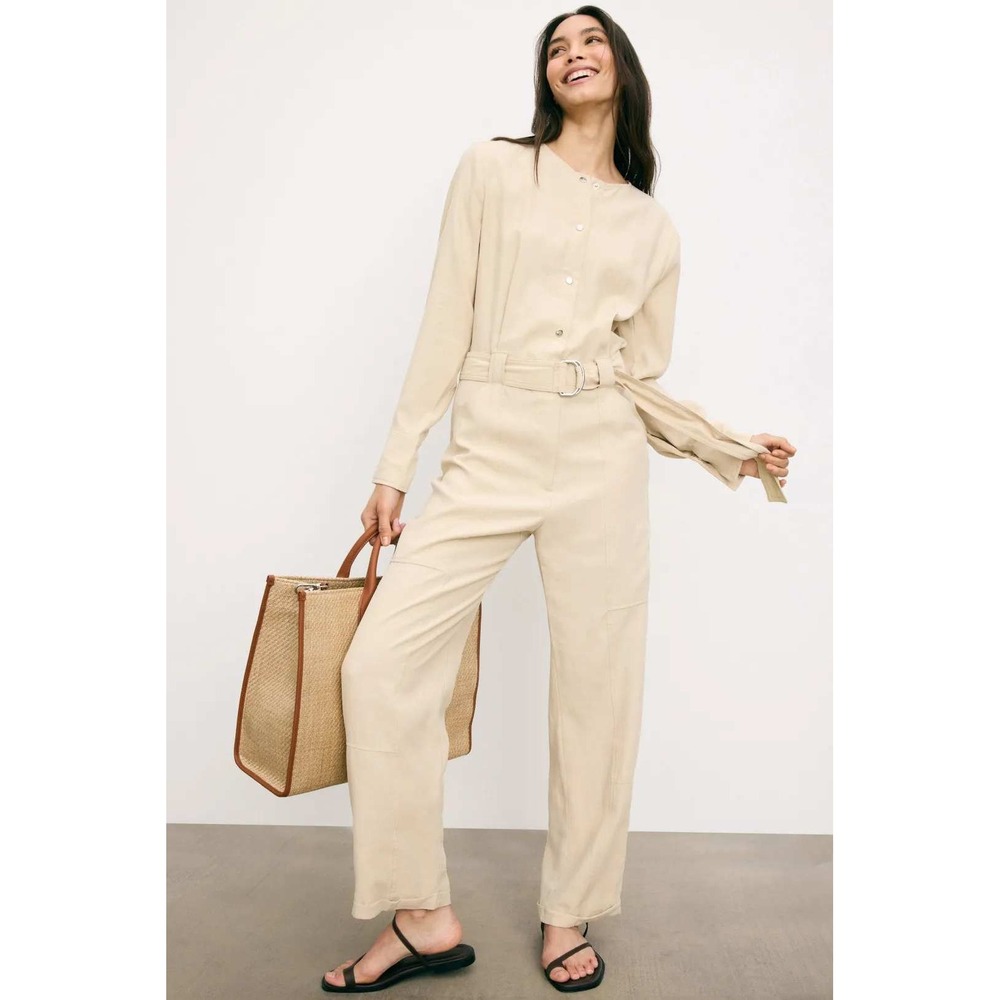 BOSS Belted Jumpsuit With Popper Placket Suit Size 12